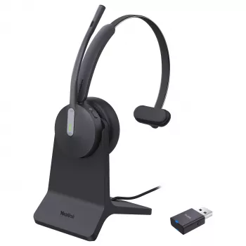Cască DECT/Bluetooth Yealink WH64 Hybrid Mono cu stație de încărcare