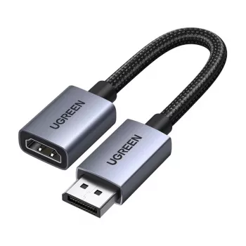 Cablu adaptor Ugreen DisplayPort la HDMI 4K 30Hz unidirecțional negru 1,5m