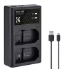 Încărcător USB dual K&F Concept pentru Nikon EN-EL15 D7000 D7500 D850 D750