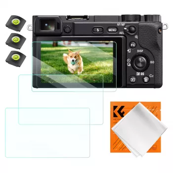 KF 3-Pack 9H Tempered Glass Screen Protector for Sony NEX-7, NEX-6, NEX-6L, NEX-5, NEX-3N, Alpha a6600