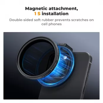 Clemă magnetică pentru filtre K&F Concept pentru smartphone 67mm negru KF01.2675