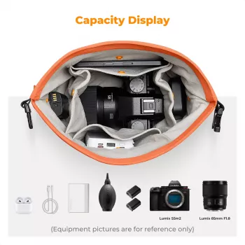 K&F Concept Geantă crossbody sling 5L portocaliu pentru cameră și smartphone