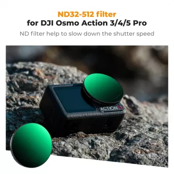 Filtru ND variabil KF Concept Nano-X ND32-512, gri, pentru DJI Osmo Action 3/4/5 Pro