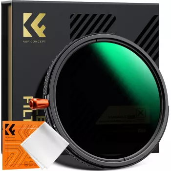 Filtru hibrid K&F Concept Nano-X MRC 3 în 1 77 mm Fader ND2-32 + CPL + Black Diffusion 1/4