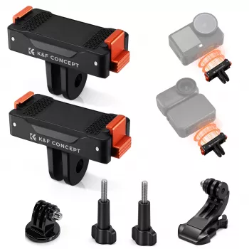 Set de 2 suporturi magnetice cu eliberare rapidă KF pentru DJI Osmo Action 6 / Nano, GoPro și 1/4 inch (KF12.0029)