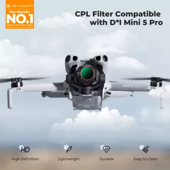 Filtru polarizator circular CPL K&F Concept pentru dronă DJI Mini 5 Pro (KF02.0002)