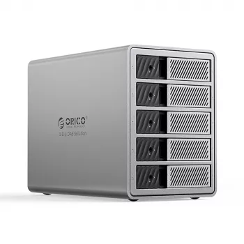 Soluție DAS ORICO 9858T3 cu 5 bay-uri Thunderbolt 3 ProThunder pentru HDD/SSD SATA de 2,5/3,5 inch - gri
