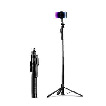 Treppiede selfie stick ORICO SPM215 cu telecomandă Bluetooth 5.2, rotație 360°, filet treppiede 1/4 inch, extensibil la 72 cm, negru