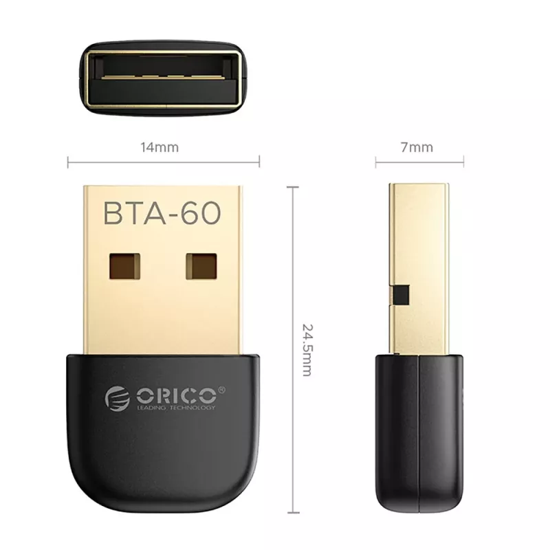 Adaptor ORICO BTA-60 Bluetooth 6.0 USB, Negru