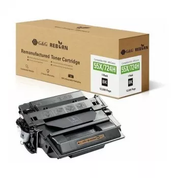 G&G Reborn Cartuș de toner recondiționat compatibil cu HP 55X / Canon 724H negru 12.500 pagini