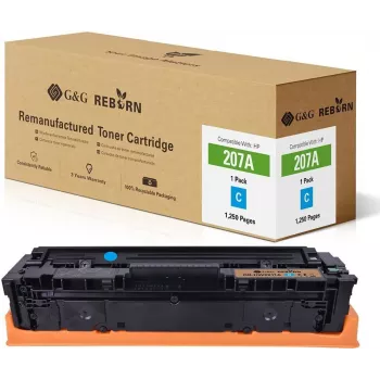 G&G GR-HW2211A Reborn Toner cyan, înlocuitor pentru HP 207A / W2211A