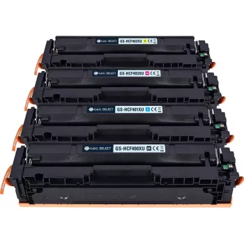 G&G Select XL Toner înlocuitor HP 201X / Canon 045H pachet de 4 (negru, cyan, magenta, galben)