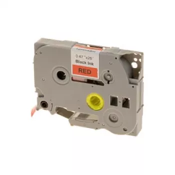 Bandă de etichete G&G BB-B-G-431 compatibilă cu Brother TZe-431, bandă roșie/imprimare neagră, 12 mm x 8 m, PET laminat