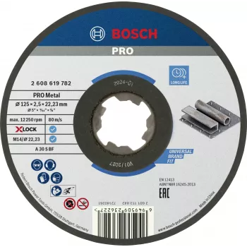 Discul de tăiere Bosch Standard for Metal X-LOCK 125 mm (2608619782)