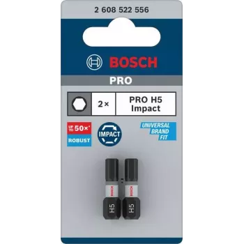 Bosch Professional Impact Control Hex Impact set de biți H5 2 piese (2608522556)