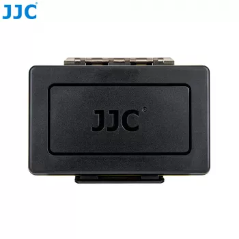 Cutie de depozitare cu carcasă rigidă JJC pentru Insta360 X4/X3 – organizator baterii și carduri de memorie (neagră)