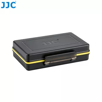 Cutie de depozitare cu carcasă rigidă JJC pentru Insta360 X4/X3 – organizator baterii și carduri de memorie (neagră)