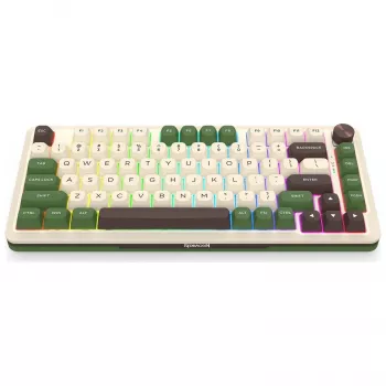 Tastatură mecanică Redragon K681CGC-RGB-PRO Cyrus 65% tri-mod, hot-swappable, switch-uri roșii, RGB, neagră