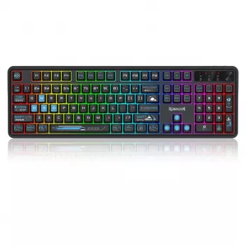 Tastatură gaming cu membrană wireless Redragon Volcano K526BB-WL, iluminată, neagră