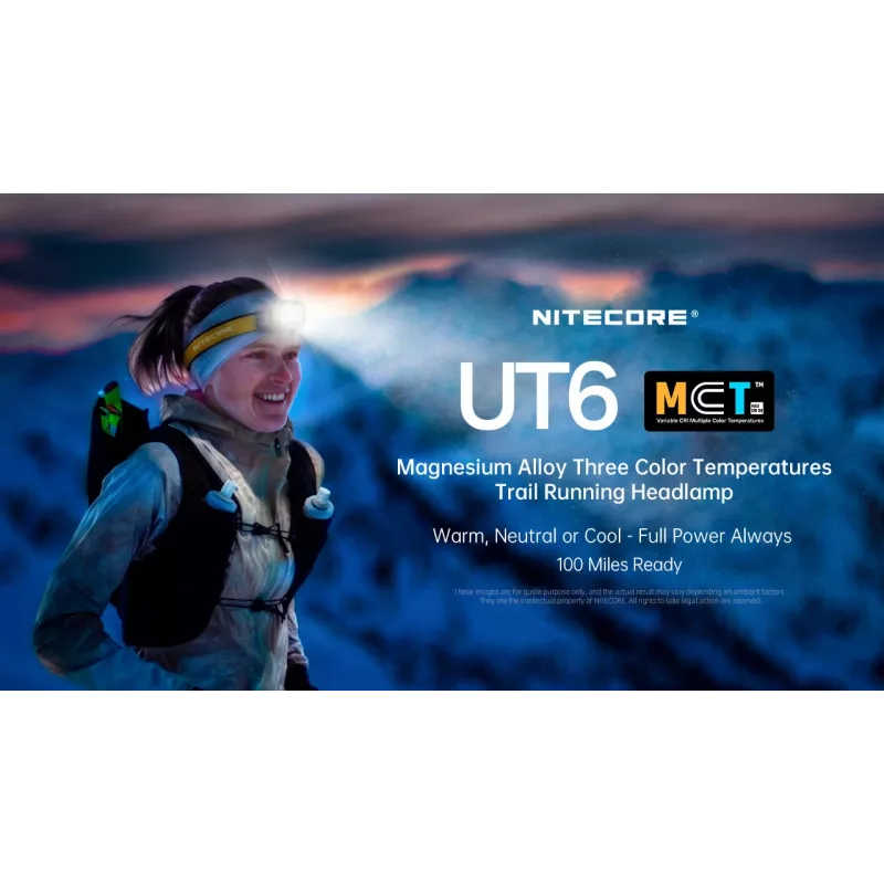 Lanternă frontală NITECORE UT6 1600 lumeni