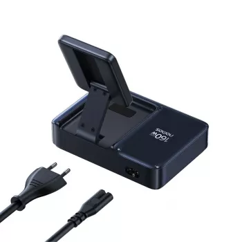 Baseus Nomos NH21 Qi2 160W Stație de încărcare wireless 5-în-1 cu cablu retractabil - negru