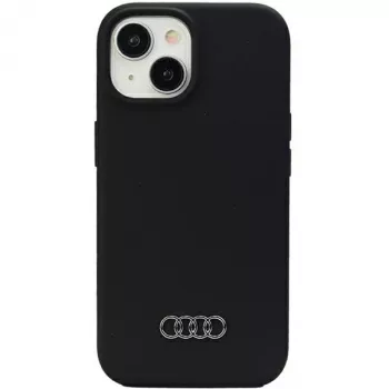 Husă din silicon Audi pentru iPhone 15 Plus / 14 Plus 6,7 inch neagră husă rigidă AU-LSRIP15M-Q3/D1-BK