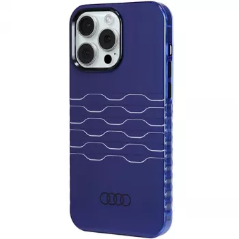 Audi IML MagSafe Case for iPhone 15 Pro Max 6.7 inch Navy Blue Hard Case