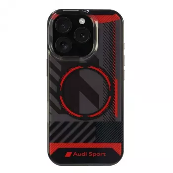 Husă rigidă Audi IML Sport MagSafe pentru Apple iPhone 16 Pro 6,3 inch, neagră