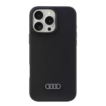 Audi Silicone Case for iPhone 16 Pro Max 6.9 inch Black Hard Case AU-LSRIP16PM-Q3/D1-BK