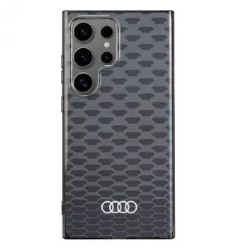 Husă rigidă Audi IML Stitching Pattern MagSafe pentru Samsung Galaxy S24 Ultra S928 neagră AU-IMLMS24U-Q5/D3-BK