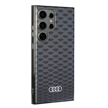 Husă rigidă Audi IML Stitching Pattern MagSafe pentru Samsung Galaxy S24 Ultra S928 neagră AU-IMLMS24U-Q5/D3-BK