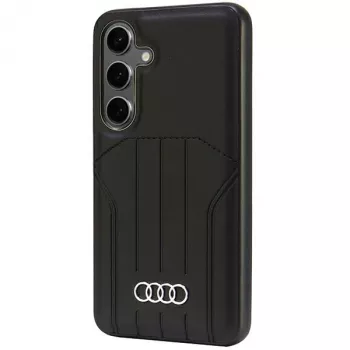 Husă rigidă MagSafe Audi din piele sintetică pentru Samsung Galaxy S24, neagră