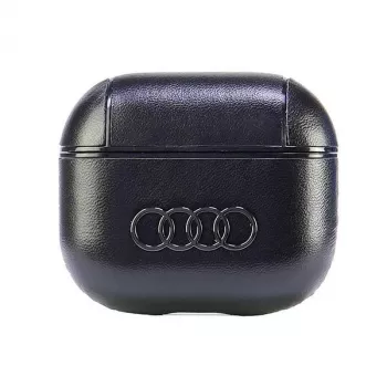 Audi Leather Big Logo AirPods 3 Cover Black AU-AP3-GT/D3-BK