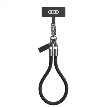Breloc universal Audi pentru telefon 28cm 8mm negru AU-HSL8-R8/D1-BK