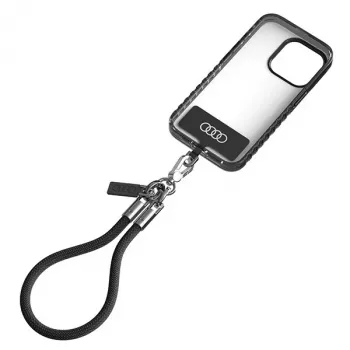 Breloc universal Audi pentru telefon 28cm 8mm negru AU-HSL8-R8/D1-BK