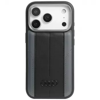 Husă Audi A6 din piele sintetică MagSafe pentru iPhone 17 Pro, neagră