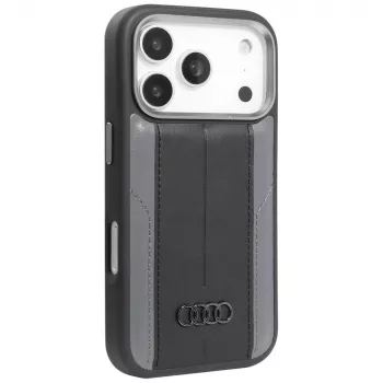 Husă Audi A6 din piele sintetică MagSafe pentru iPhone 17 Pro, neagră