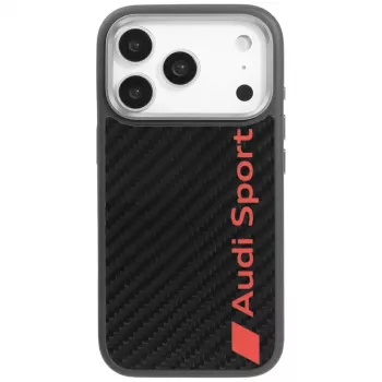 Husă MagSafe Audi R8 din fibră de carbon pentru Apple iPhone 17 Pro, neagră