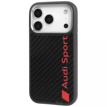 Husă MagSafe Audi R8 din fibră de carbon pentru Apple iPhone 17 Pro, neagră