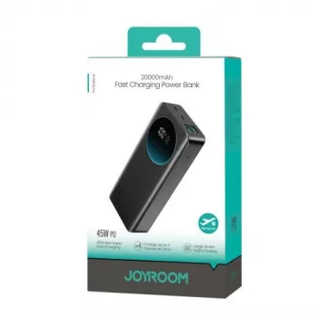 Power bank Joyroom JR-PBF02 Pro 20000 mAh 45 W cu afișaj digital 2x USB-A 2x USB-C - Negru