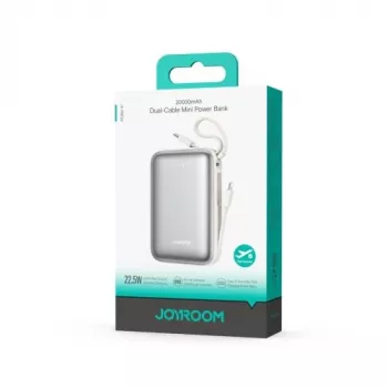 Power bank Joyroom JR-PBF29 20000mAh 22,5W cu cablu dual - Alb
