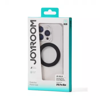 Husă ultra-subțire MagSafe JOYROOM JR-16JL6 pentru iPhone 16 Pro Max cu inel rotativ 360° - Negru