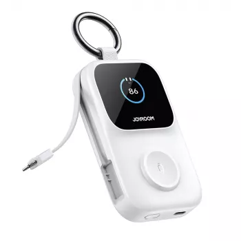 Power bank Joyroom JR-W19 5000 mAh cu încărcător wireless pentru ceas Alb