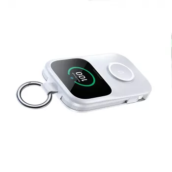 Power bank Joyroom JR-W19 5000 mAh cu încărcător wireless pentru ceas Alb