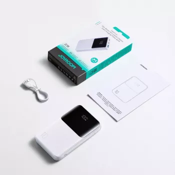 Power bank Joyroom JR-QP191 Star Series Mini 10000 mAh 22.5W cu afișaj digital Alb