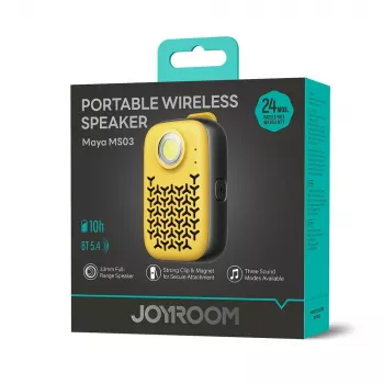 Boxă Bluetooth portabilă Joyroom Maya JR-MS03 cu lanternă integrată, IPX4, 5W, 1200mAh, Galben