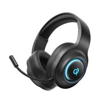 Cască gaming cu fir QCY V200 Pro cu sunet surround virtual 7.1 și microfon detașabil - Negru