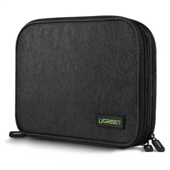 Husă organizator electronică UGREEN pentru HDD SSD telefon cabluri accesorii 24,5 x 17,5 x 5 cm Gri (50147 LP149)