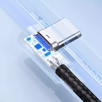 Cablu UGREEN USB-C la USB-A 2.0 în unghi US176, 3A, 3 m negru