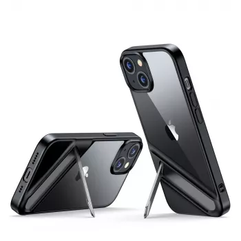 Husă de protecție Ugreen LP634 cu suport, carcasă rigidă cu ramă gel moale pentru iPhone 14 Plus (90925) neagră